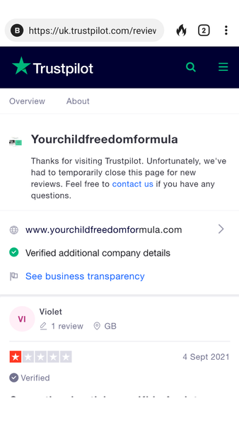 Your Child Freedom Formula - scam