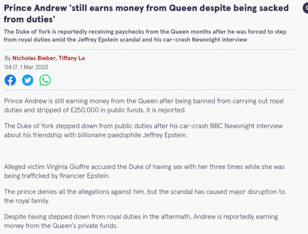 Prince Andrew has bolted to Balmoral