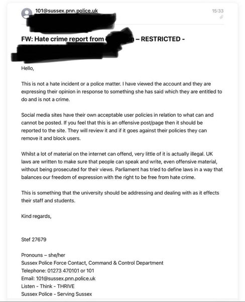 Campaign of bullying and intimidation at Sussex University vs Professor Kathleen Stock
