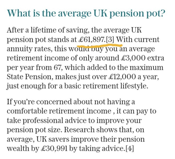 Building up pension challenge