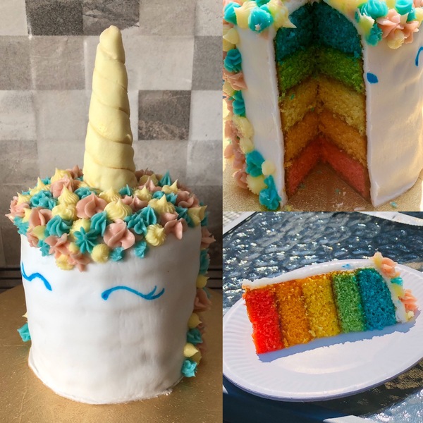 Rainbow Unicorn cake
