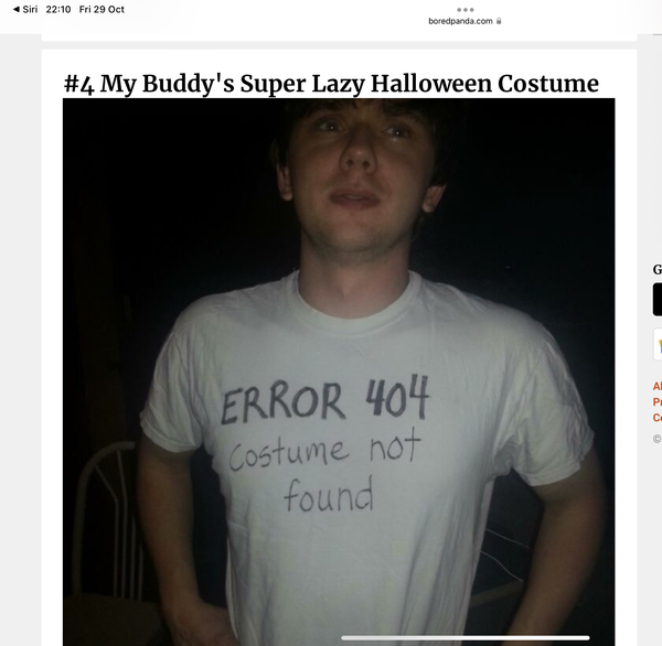 Oh fuckity fuck - no hallowe’en costume.  PLEASE HELP 🥺
