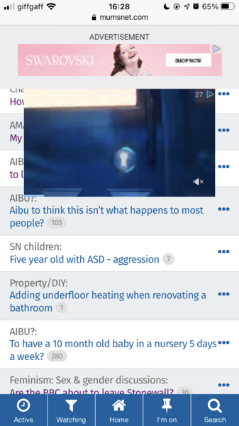 Advert blacking out whole screen