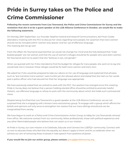 Pride in Surrey takes on PCC