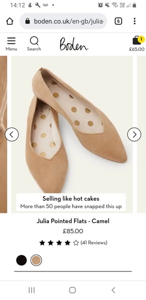 Pointed flats with 7/8 trousers (navy)