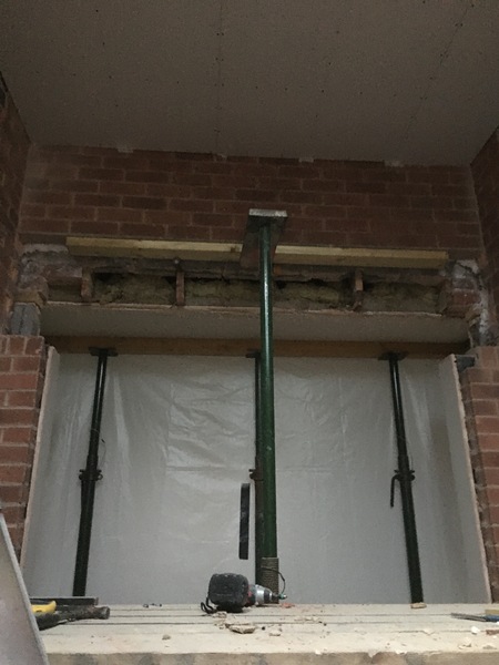 Wall removed without building regs! Terrified!