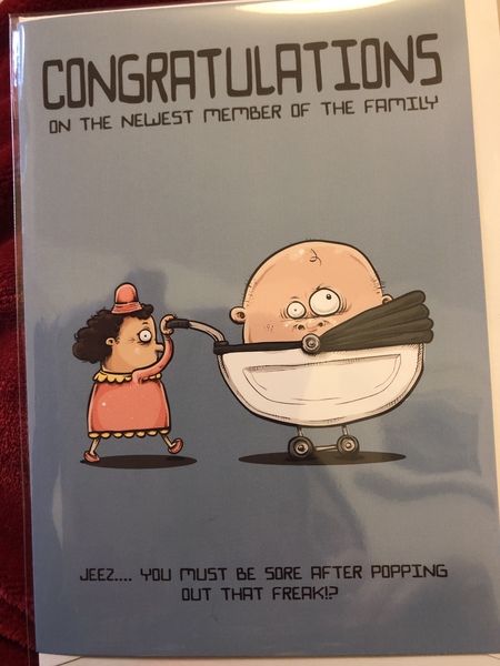 Offensive greetings card