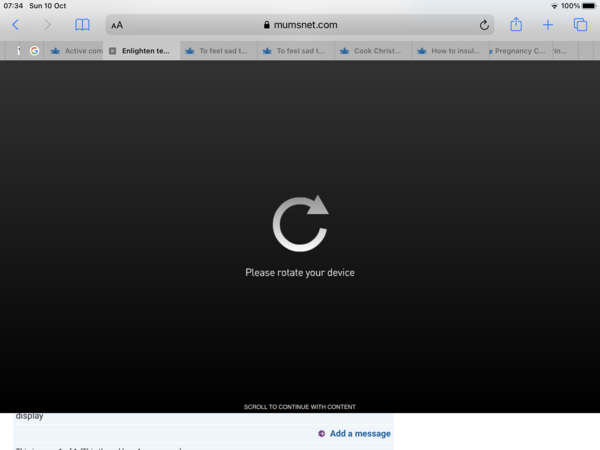 Advert blacking out whole screen