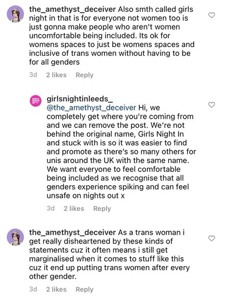 Girls night in Campaign targeted for not being inclusive