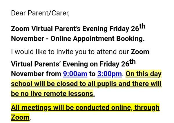Will school plays and in-person parent evenings return post covid?
