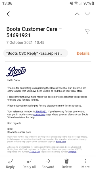 Boots Curl Creme discontinued [sad]