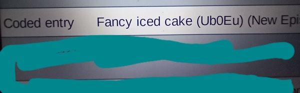 Whats this mean in my medical records ??? It's about Fancy Iced Cakes...