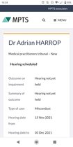 Harrop MPTS Hearing