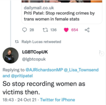 "Trans Criminals are not Women" says Priti Patel