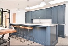 Dark kitchen, crittall style doors, herringbone floor - is it too much?!