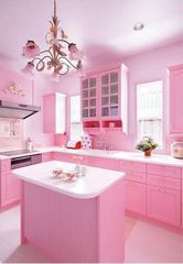 To think this kitchen is lovely and not too girlie?