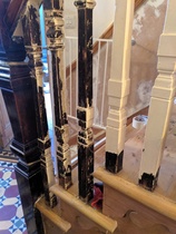 edwardian staircase with pics