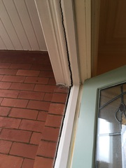 Large crack around front door