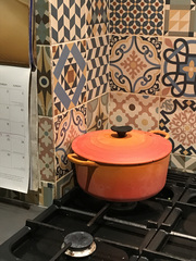 tiles above aga in chimney breast