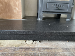 New log burner and hearth installed -How to lay carpet (with picture!)