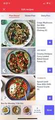 What are the current veggie recipes with hello fresh