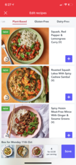 What are the current veggie recipes with hello fresh