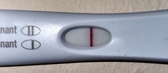 Line eyes or faint positive