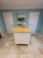 What size/layout for limestone look floor tiles
