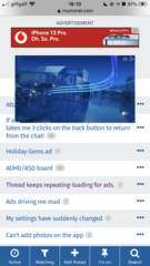 Advert blacking out whole screen