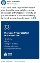 Police Scotland rewriting protected characteristics