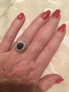 To show me your engagement rings?