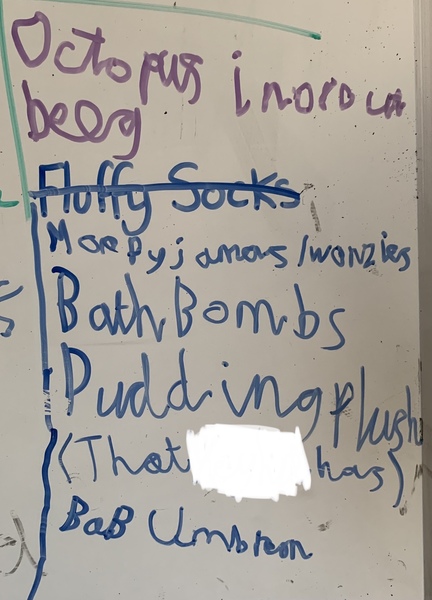 My kid has just given me the most epic Christmas list
