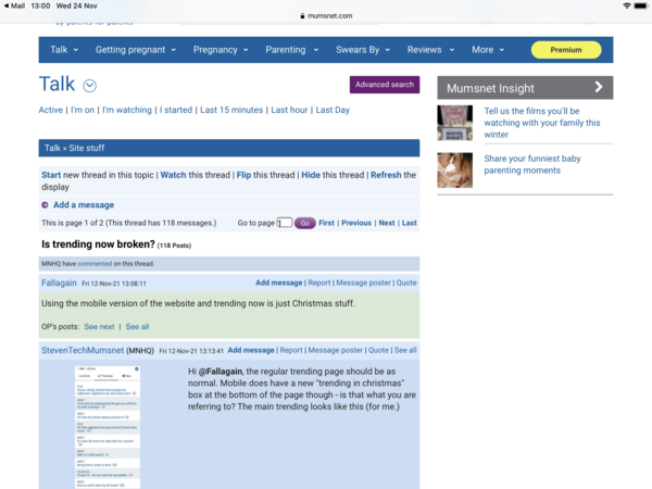 Is trending now broken?