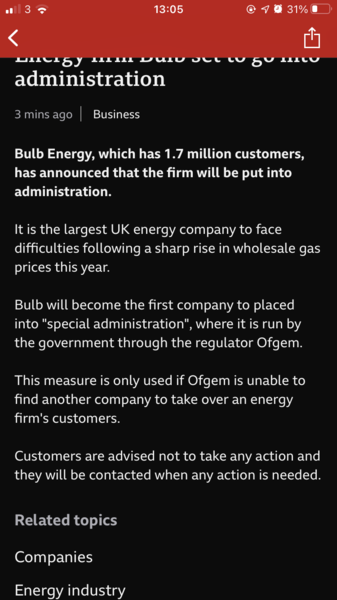 Bulb entering administration, where to go for decent energy prices?