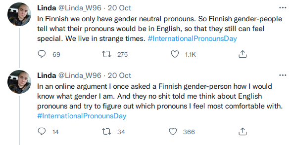 Sex/gender words - English vs Romance languages