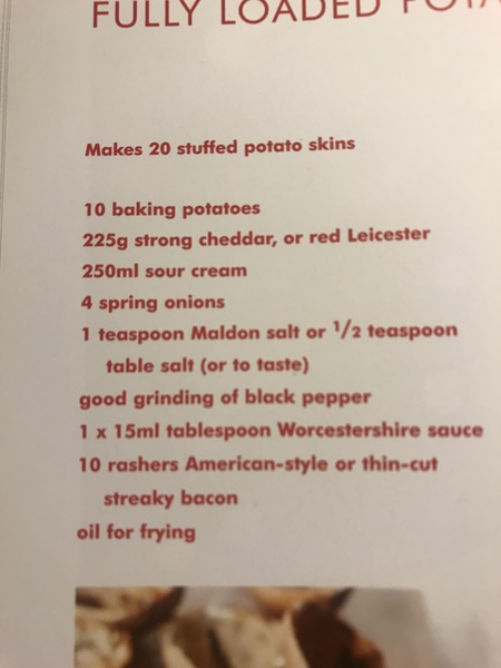 Nigella Fully Loaded Potato skins