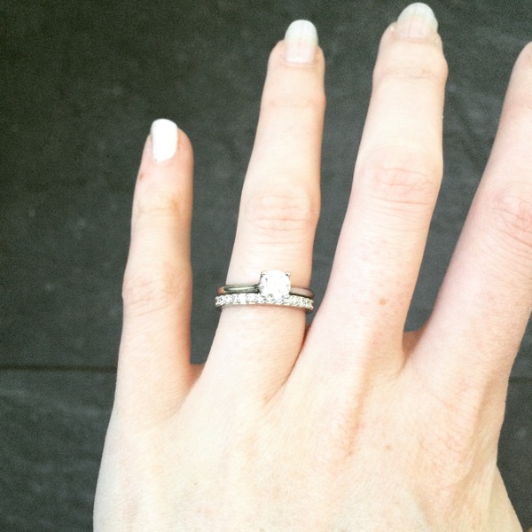 To show me your engagement rings?