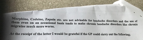 To request a doctors appointment for a headache?!