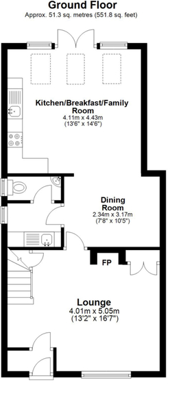 Ground floor layout suggestions required (narrow house)