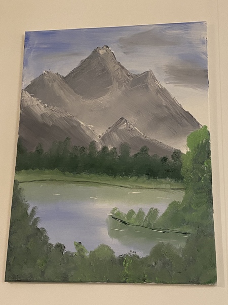 Has anyone ever attempted a Bob Ross-style painting?