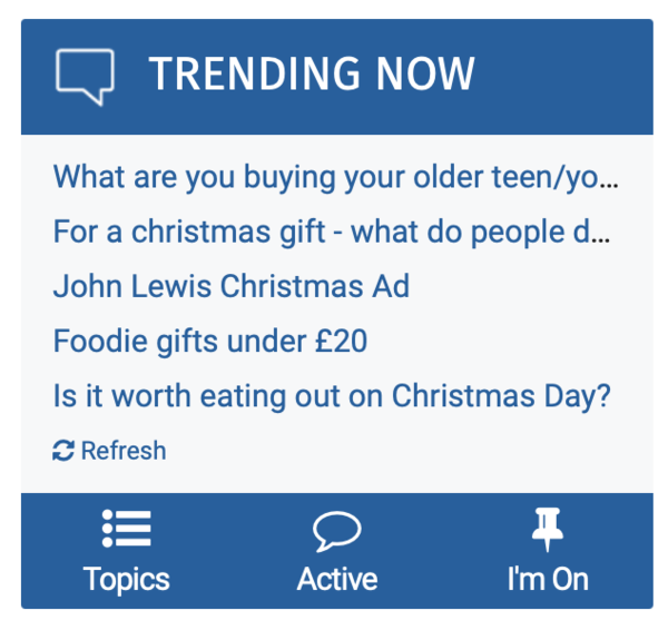 Please turn off “Trending in Christmas” or at least make the red less BRIGHT!