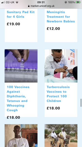 Sponsor a goat? (or what is the best charity gift for children)