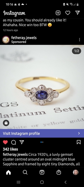 To show me your engagement rings?