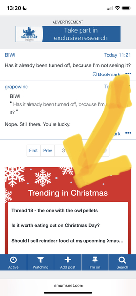 Please turn off “Trending in Christmas” or at least make the red less BRIGHT!