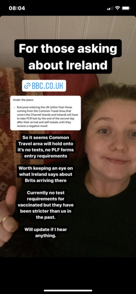 Travelling from Ireland to uk in few days