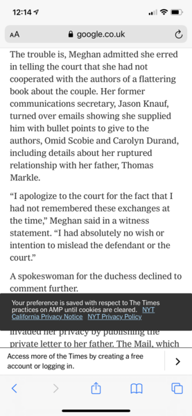 Meghan Markle ANL court appeal. Thread 2.