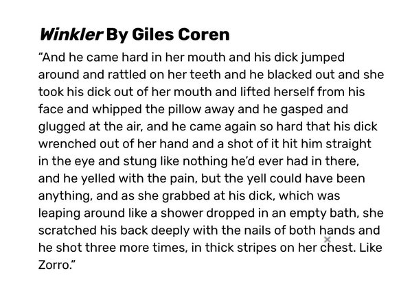 Read this sex scene from Giles Coren’s failed novel!!!