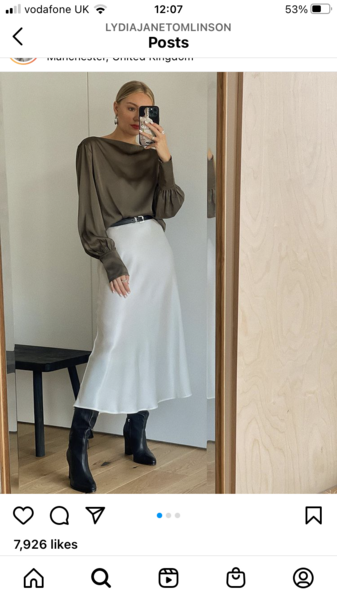 What too with a satin slip skirt?