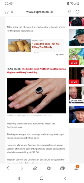 To show me your engagement rings?