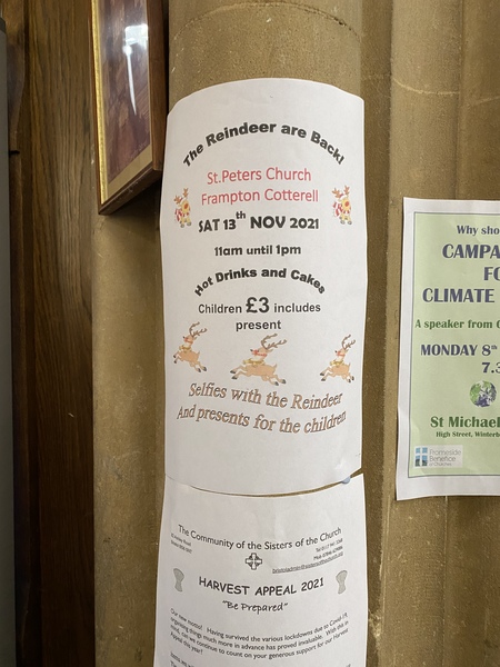 St Peters, frampton cotterell meet the reindeer